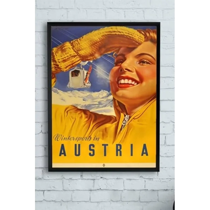 (pster9958) Avustralya Vintage Çerçeveli Tablo (50x70cm)