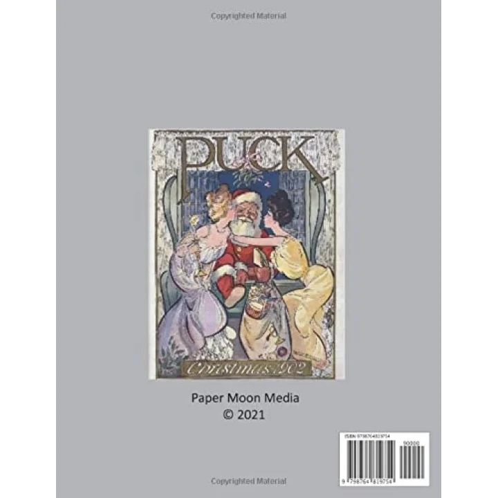 Puck Magazine Santa Kiss Counted Cross Stitch Pattern: Large Print, Easy to Read Color Chart With Symbols, Christmas Cross Stitch Pattern