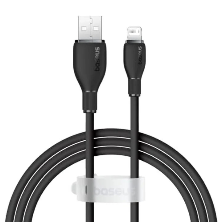Pudding Hızlı Şarj Özellikli Lightning Kablo 2.4A, 1.2 Metre, Siyah