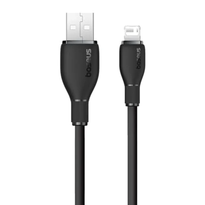 Pudding Hızlı Şarj Özellikli Lightning Kablo 2.4A, 1.2 Metre, Siyah