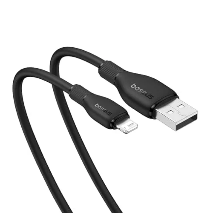 Pudding Hızlı Şarj Özellikli Lightning Kablo 2.4A, 1.2 Metre, Siyah