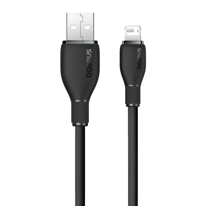 Pudding Hızlı Şarj Özellikli Lightning Kablo 2.4A, 1.2 Metre, Siyah