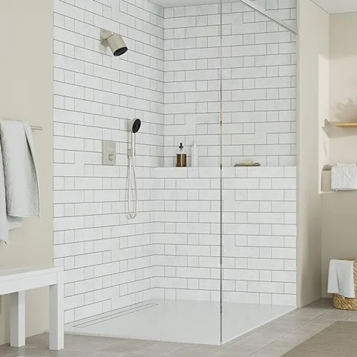 Pulsify 10 cm El Duş Başlığı Seti Modern 3 Sprey Toz Yağmur, Yoğun Yağmur, Fırçalanmış Nikel Hortumlu QuickClean ile Titreşimli Masaj, 1,75 GPM, 04918820