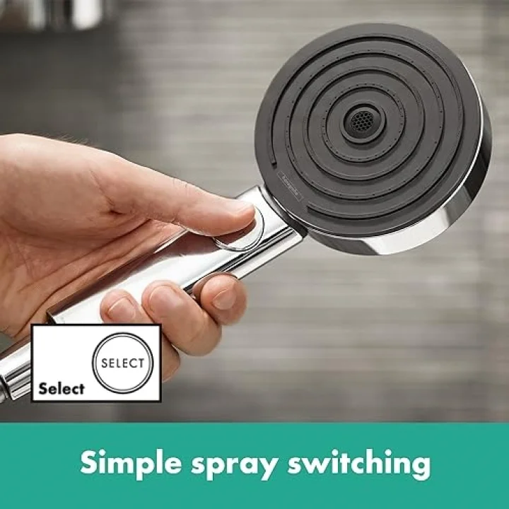 Pulsify 10 cm El Duş Başlığı Seti Modern 3 Sprey Toz Yağmur, Yoğun Yağmur, Fırçalanmış Nikel Hortumlu QuickClean ile Titreşimli Masaj, 1,75 GPM, 04918820