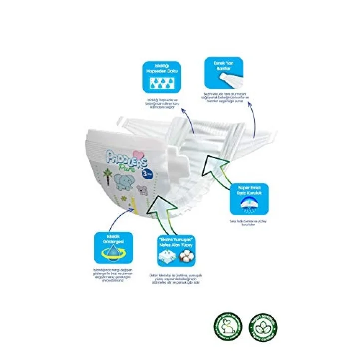 Pure Bebek Bezi 5 Numara Junior 104 Adet 2li Jumbo Set