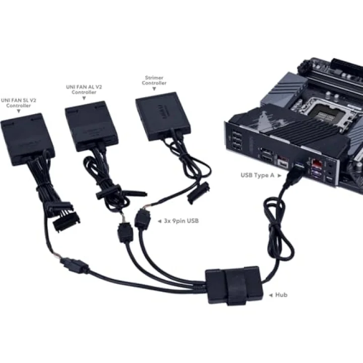 PW-U2TPAB USB Hub - siyah