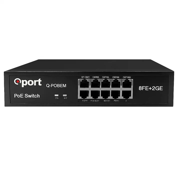 Q-poe8m 8 Port 10/100 + 2 Port 10/100/1000 Uplınk Poe Swıtch