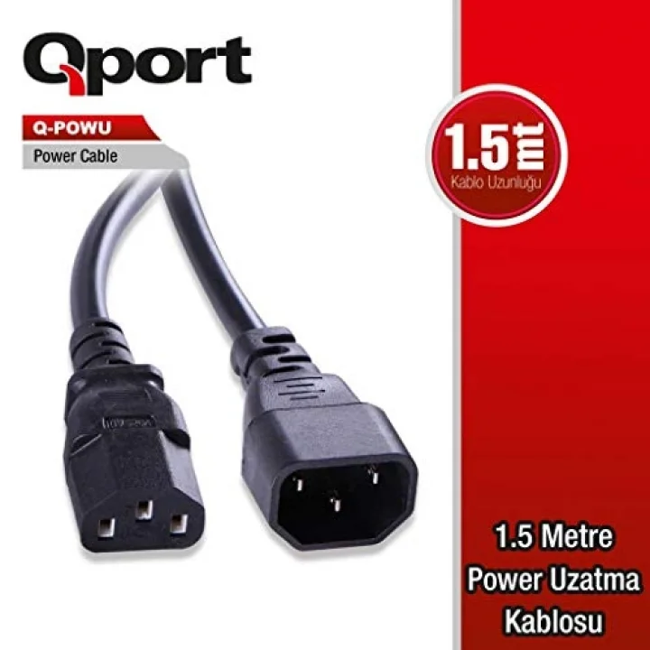 Q Powu 1.5 Metre Power Uzatma Kablosu