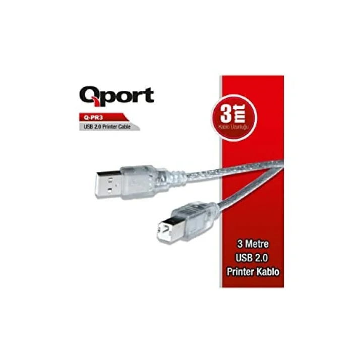 Q Pr3 Usb 2.0 3 Metre Printer Kablosu