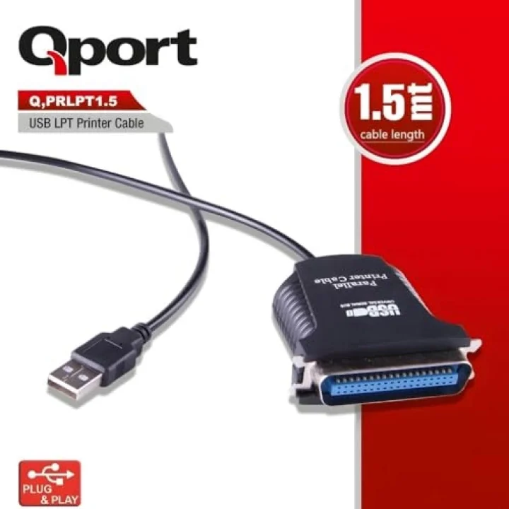 Q Prlpt1.5 Usb/Lpt Çevirici 1.5 Metre Printer Kablosu