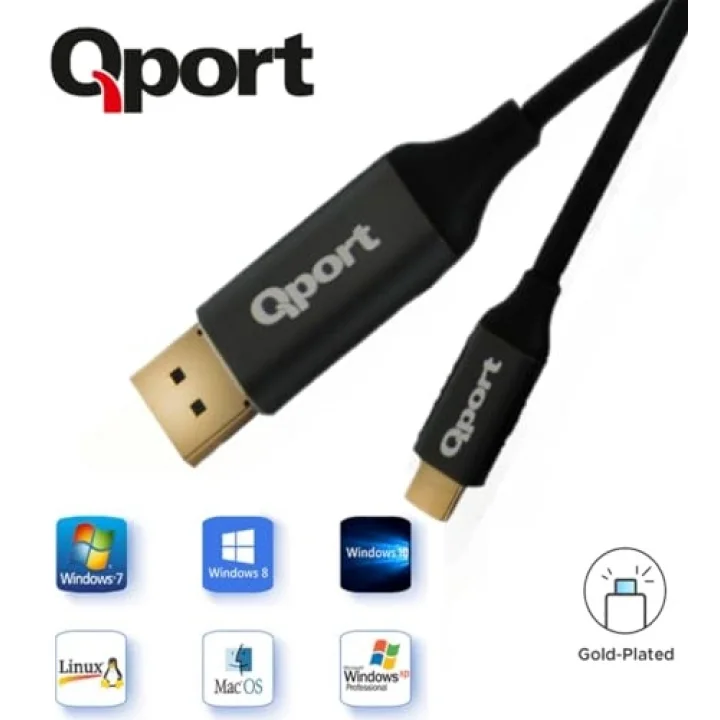 Q Thd Type C To Display Port 4K 60Hz 2 Metre Kablo