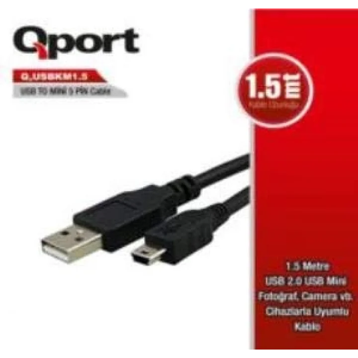 Q Usbkm1.5 1.5 Metre 5Pin Kamera Usb 2.0 Şarj Data Kablosu