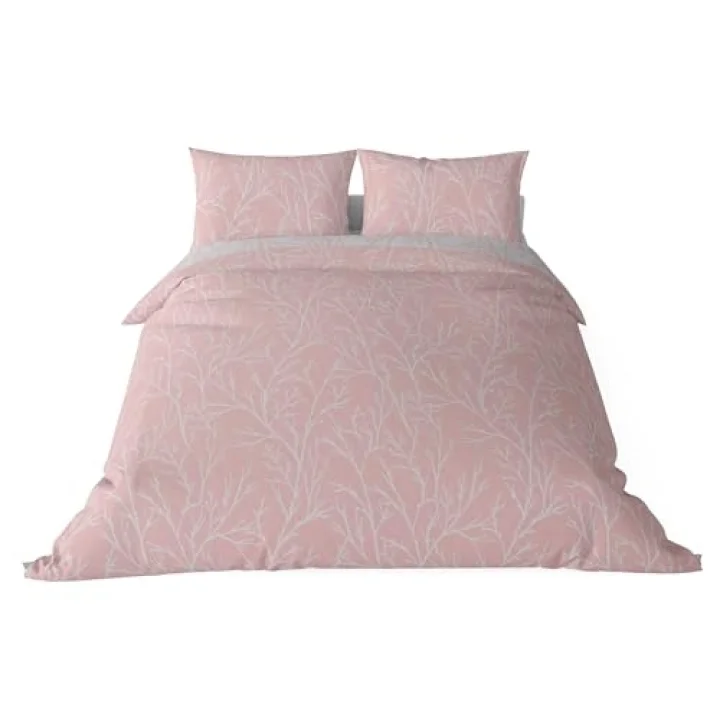 Queen Size Saten Nevresim Seti Pembe