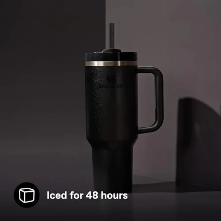 Quencher H2.0 FlowState Pipetli Termos Bardak 1.18 Litre - Black | Paslanmaz Çelik