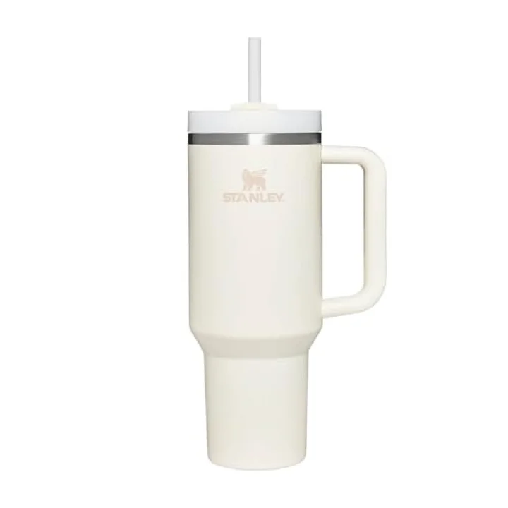 Quencher H2.0 FlowState Pipetli Termos Bardak 1.18 Litre - Krem | Paslanmaz Çelik | Termo Conserva el Frío 11 Saat - Frost 48 Horas - Şişe Su Paslanmaz Çelik - Termal Bardak BPA içermez
