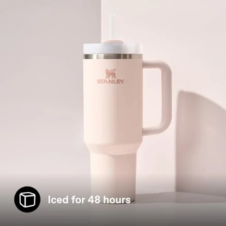 Quencher H2.0 FlowState Pipetli Termos Bardak 1.18 Litre - Pembe Kuvars (Rose Quartz) | Paslanmaz Çelik