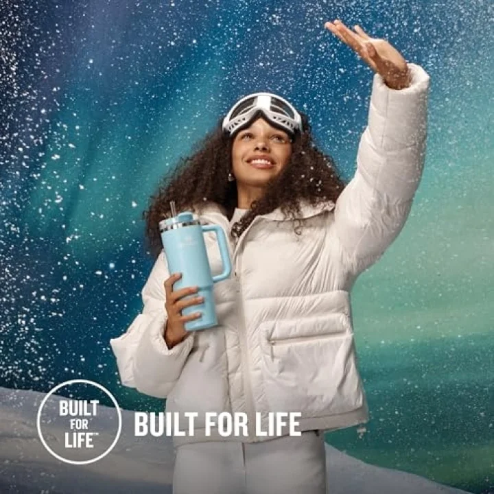 Quencher H2.0 FlowState Pipetli Termos Bardak 1.18 Litre - Powder Blue Crush | Paslanmaz Çelik