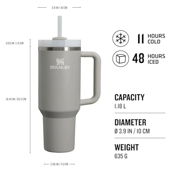 Quencher Pipetli Termos Bardak, 1.18 L