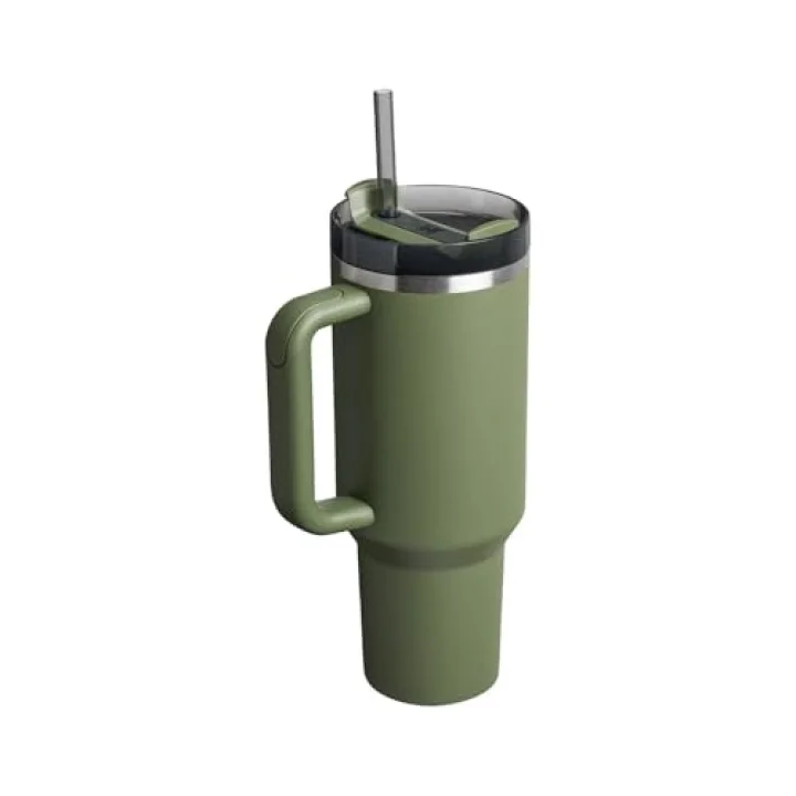 Quencher Pipetli Termos Bardak, Haki (Dried Pine), 1.18 Litre