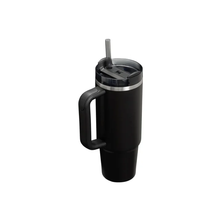 Quencher Pipetli Termos Bardak, Siyah, 0.89 Litre