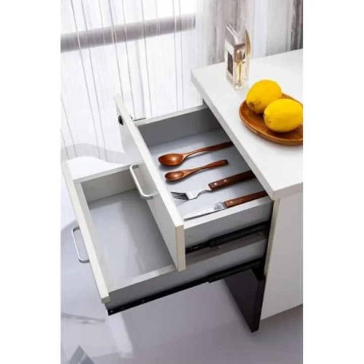 Raf ve Çekmece Örtüsü EVA Pıtırcık 45cm x 10 m – Kesilebilir Şeffaf Silikon & EVA Kaymaz Mat, Mutfak Dolabı, Buzdolabı ve Çekmeceler için Koruyucu, Yıkanabilir Silinebilir