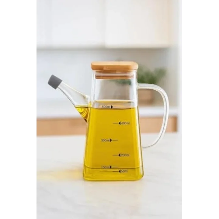 Rafa - Bambu Kapaklı Yağdanlık 550ml