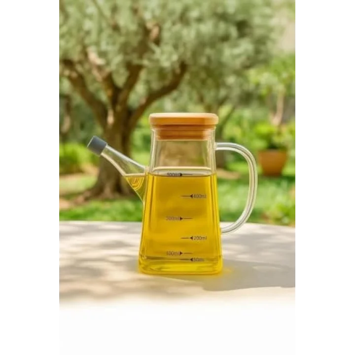 Rafa - Bambu Kapaklı Yağdanlık 550ml