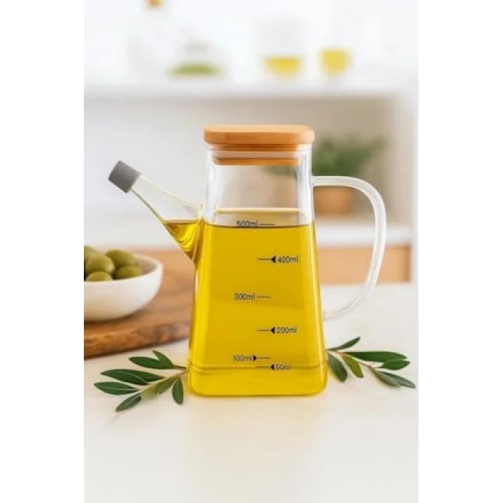 Rafa - Bambu Kapaklı Yağdanlık 550ml