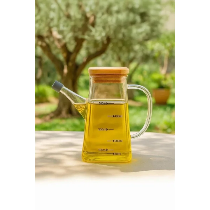 Rafa - Bambu Kapaklı Yağdanlık 550ml