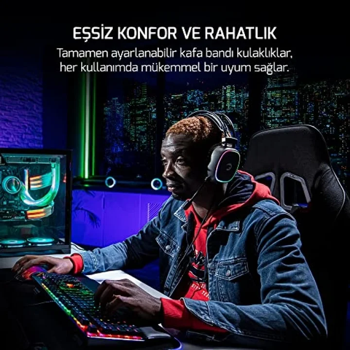 Raijin Rainbow 7.1 Surround Kablolu Oyuncu Kulaklığı