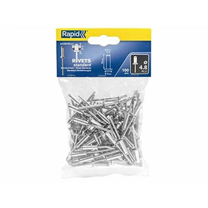 RAPİD 5000380 PERÇİN Ø4.8x10mm ALÜMİNYUM 100 ADET