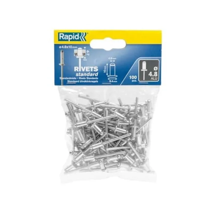 RAPİD 5000380 PERÇİN Ø4.8x10mm ALÜMİNYUM 100 ADET