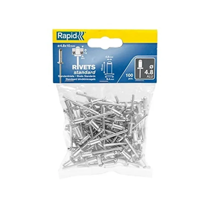 RAPİD 5000380 PERÇİN Ø4.8x10mm ALÜMİNYUM 100 ADET