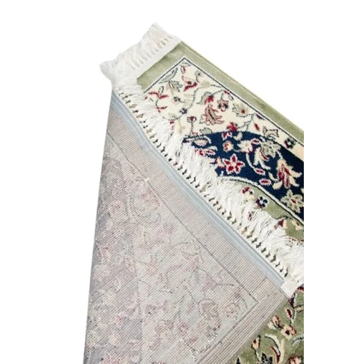 Ravza Desenli Halı Tipi Dokuma Seccade - Yeşil