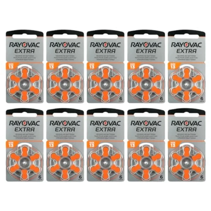 Rayovac Extra 13 Numara İşitme Cihazı Pili (10 Paket x 6 Adet = 60 Adet Pil)