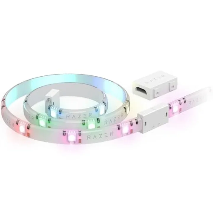 Razer Aether Light Strip Extender - RGB LED Işık Şeridi Uzatma (1M / 3ft Genişletici, 8 Genişleticiye Kadar Bağlayın, Esnek Tasarım) Beyaz