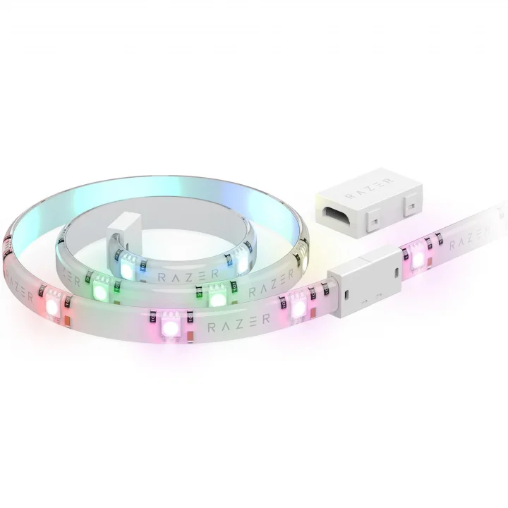 Razer Aether Light Strip Extender - RGB LED Işık Şeridi Uzatma (1M / 3ft Genişletici, 8 Genişleticiye Kadar Bağlayın, Esnek Tasarım) Beyaz