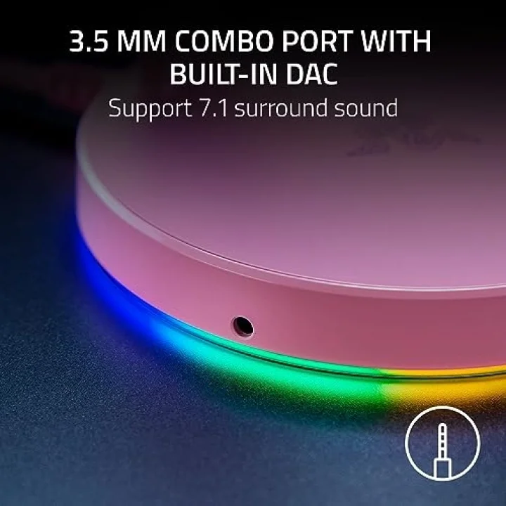 Razer Base Station V2 Chroma - USB Hub ve RGB Aydınlatmalı Kulaklık Standı (7.1 Surround Sesli USB Hub, Entegre Kulaklık Tutucu, Kaymaz Stand, Chroma RGB) Quartz