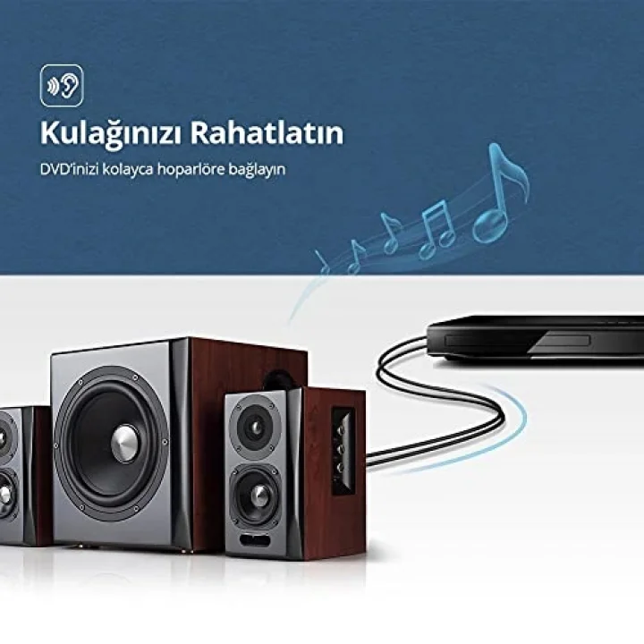 RCA 3.5mm Aux Ses Kablosu, 1.5 Metre