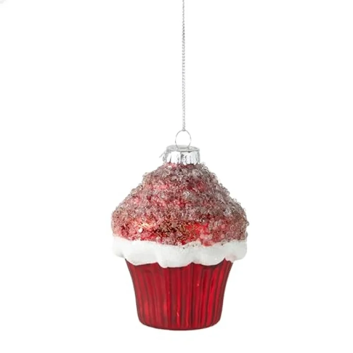 Red Cupcake Ağaç Süsü 10 cm