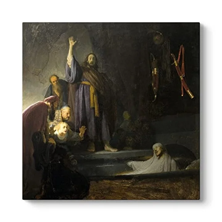 Rembrandt - Lazarusun Yükselişi Tablosu 90 x 90