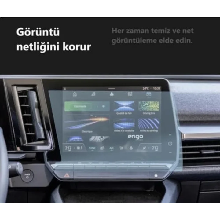 Renault Austral Multimedya 9 İnç İle Uyumlu Ekran Koruyucu Şeffaf Nano