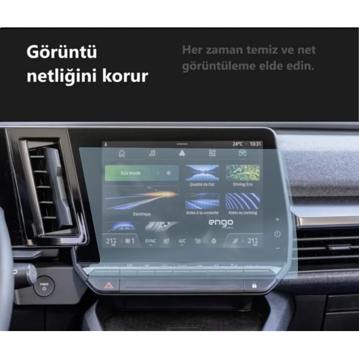 Renault Austral Multimedya 9 İnç İle Uyumlu Ekran Koruyucu Şeffaf Nano