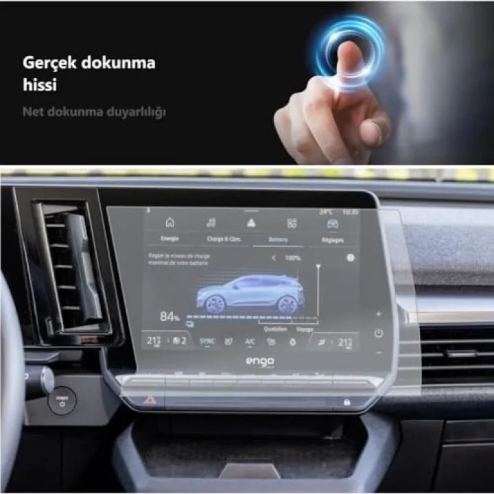 Renault Austral Multimedya 9 İnç İle Uyumlu Mat Ekran Koruyucu Nano