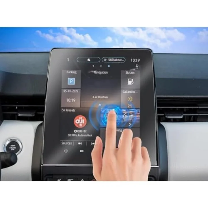 Renault Captur 9.3 İnç İle Uyumlu Multimedya Ekran Koruyucu Şeffaf