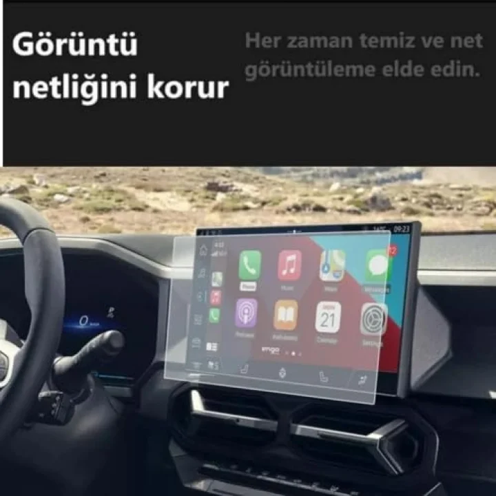 Renault Duster E-Tech 10.1 İnç İle Uyumlu Mat Ekran Koruyucu Multimedya