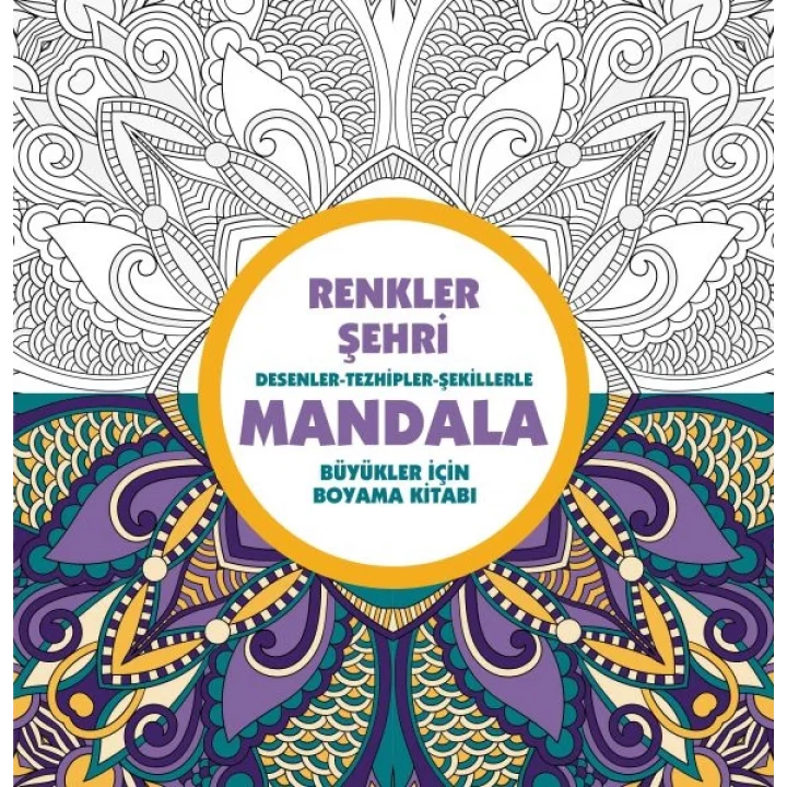 Renkler Şehri - Mandala (Büyükler İçin Boyama)