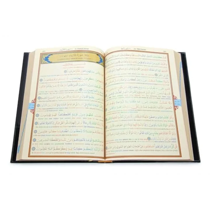 Renkli Satır Altı Türkçe Kelime Mealli Cami Boy Kuranı Kerim