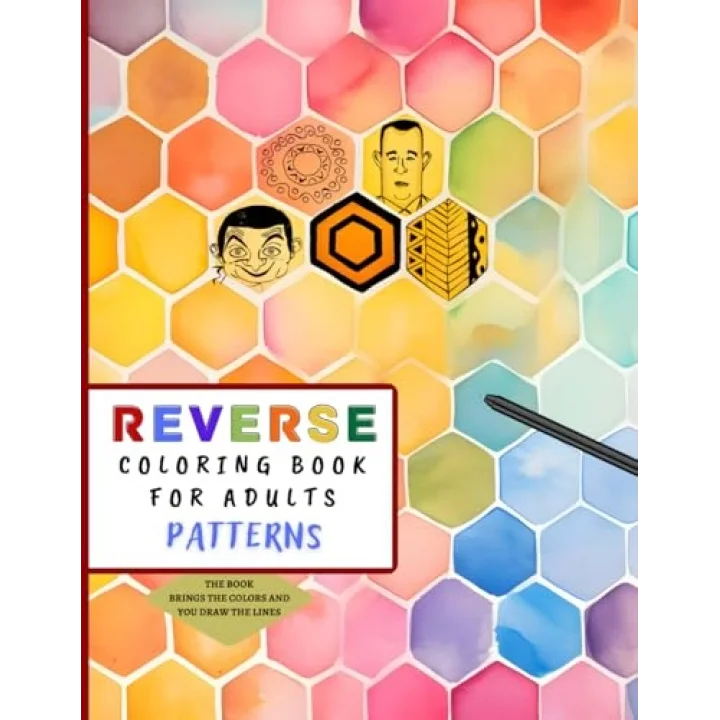 Reverse Coloring Book Patterns: 35 Unique Watercolor Patterns with muted colors for you to add the lines | ideal for Meditation and ADHD Relief (Reverse Coloring Books)