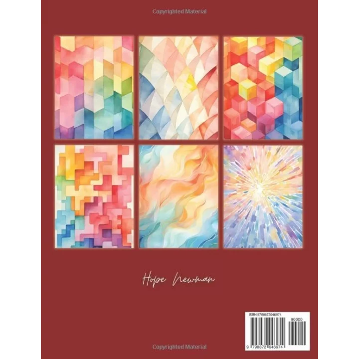 Reverse Coloring Book Patterns: 35 Unique Watercolor Patterns with muted colors for you to add the lines | ideal for Meditation and ADHD Relief (Reverse Coloring Books)